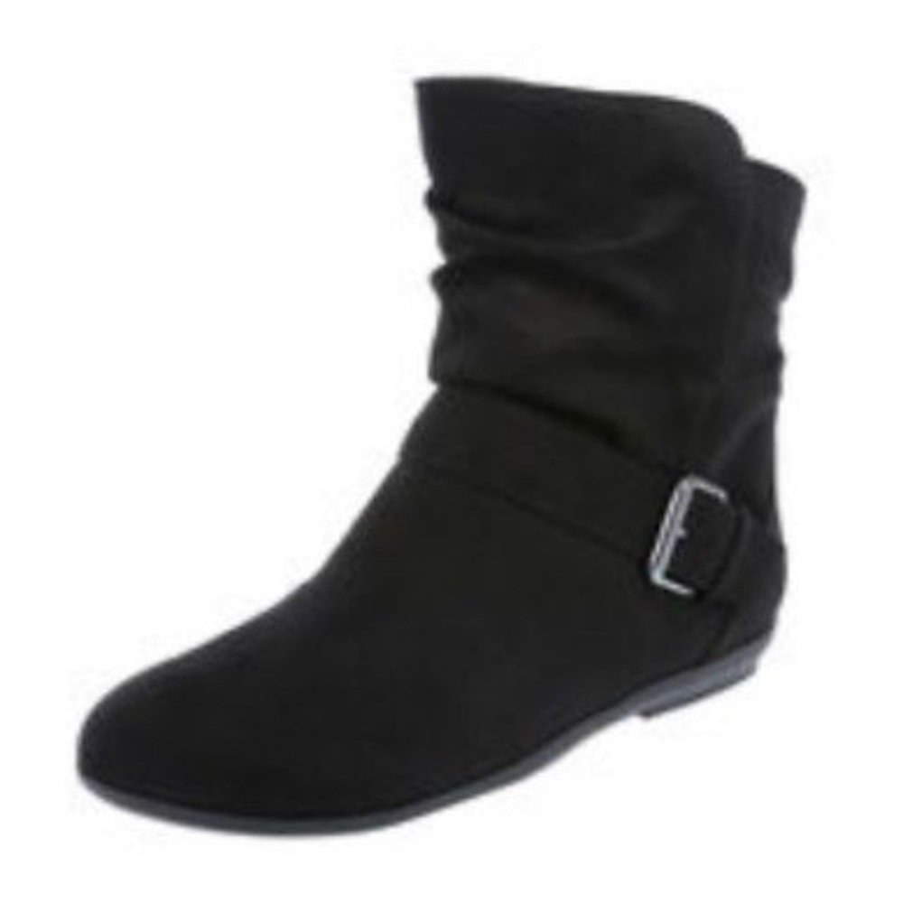 Lower East Side Faux Suede Buckle Boots 7 1/2 W